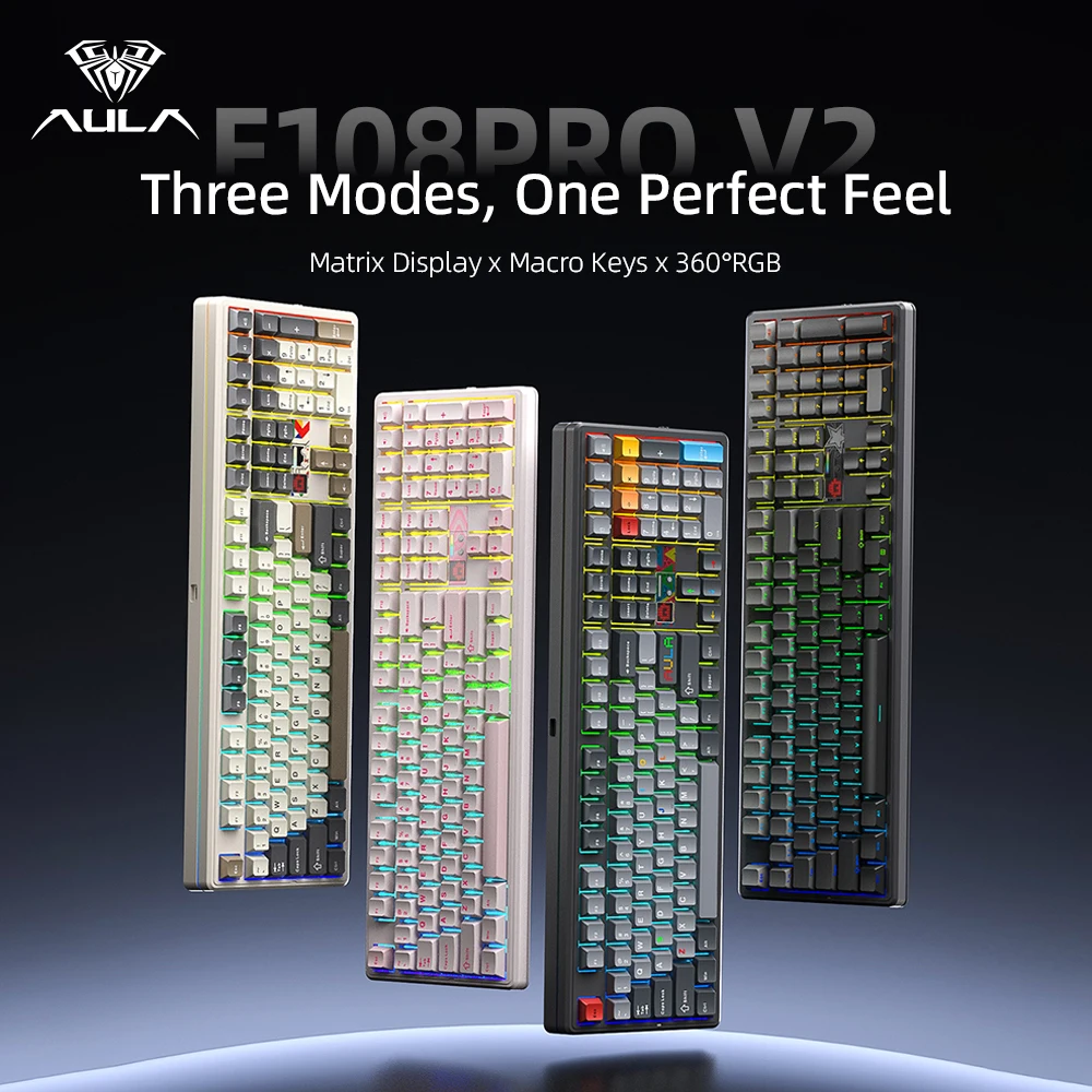Pc Gaming Uk - AULA F108 Pro V2 Mechanical Keyboard
