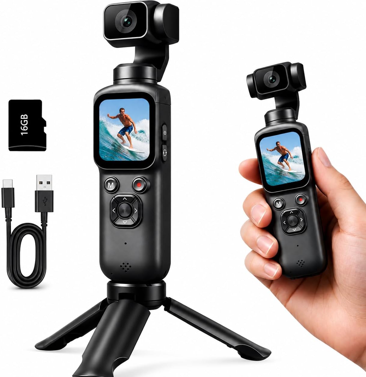 4K Handheld Gimbal Vlogging Ca - đánh giá và giá Webcam 4K