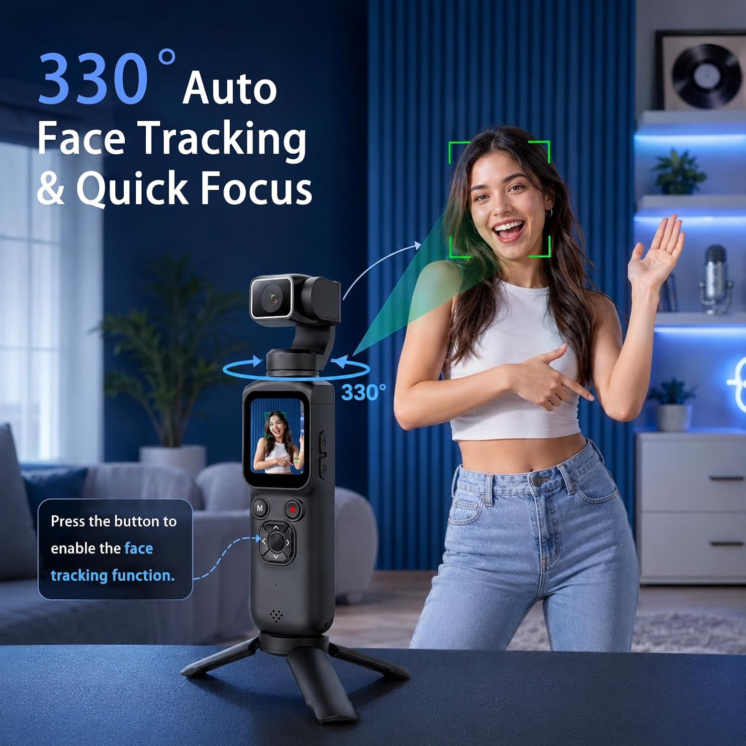 4K Handheld Gimbal Vlogging Ca - đánh giá và giá Webcam 4K
