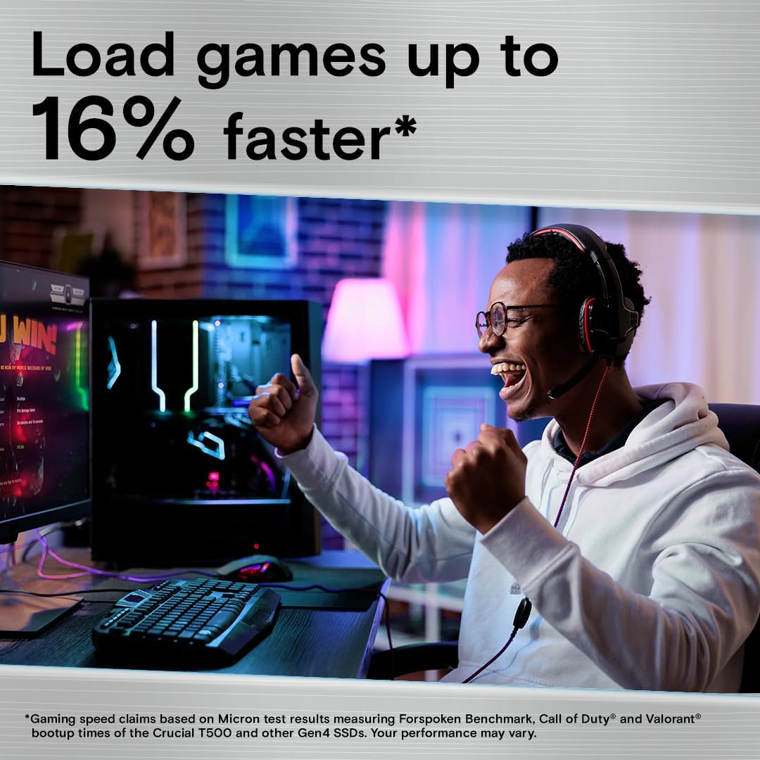 Crucial T500 1TB Gen4 NVMe M.2 - đánh giá và giá Pc Gaming Website